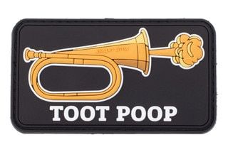 Violent Little Machine Shop Toot Poop Morale Patch is made of PVC rubber material